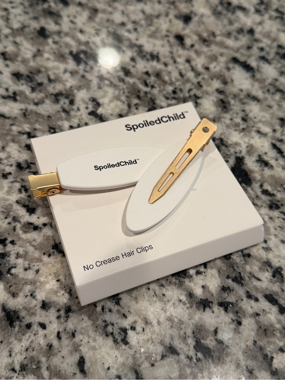 SpoiledChild White No Crease Hair Clips - 2 Pack